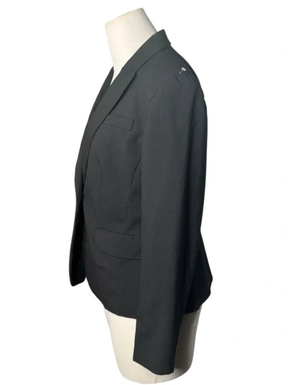 Banana Republic Black Blazer – Petite 8P | One-Button Classic Work Jacket - Picture 6 of 7
